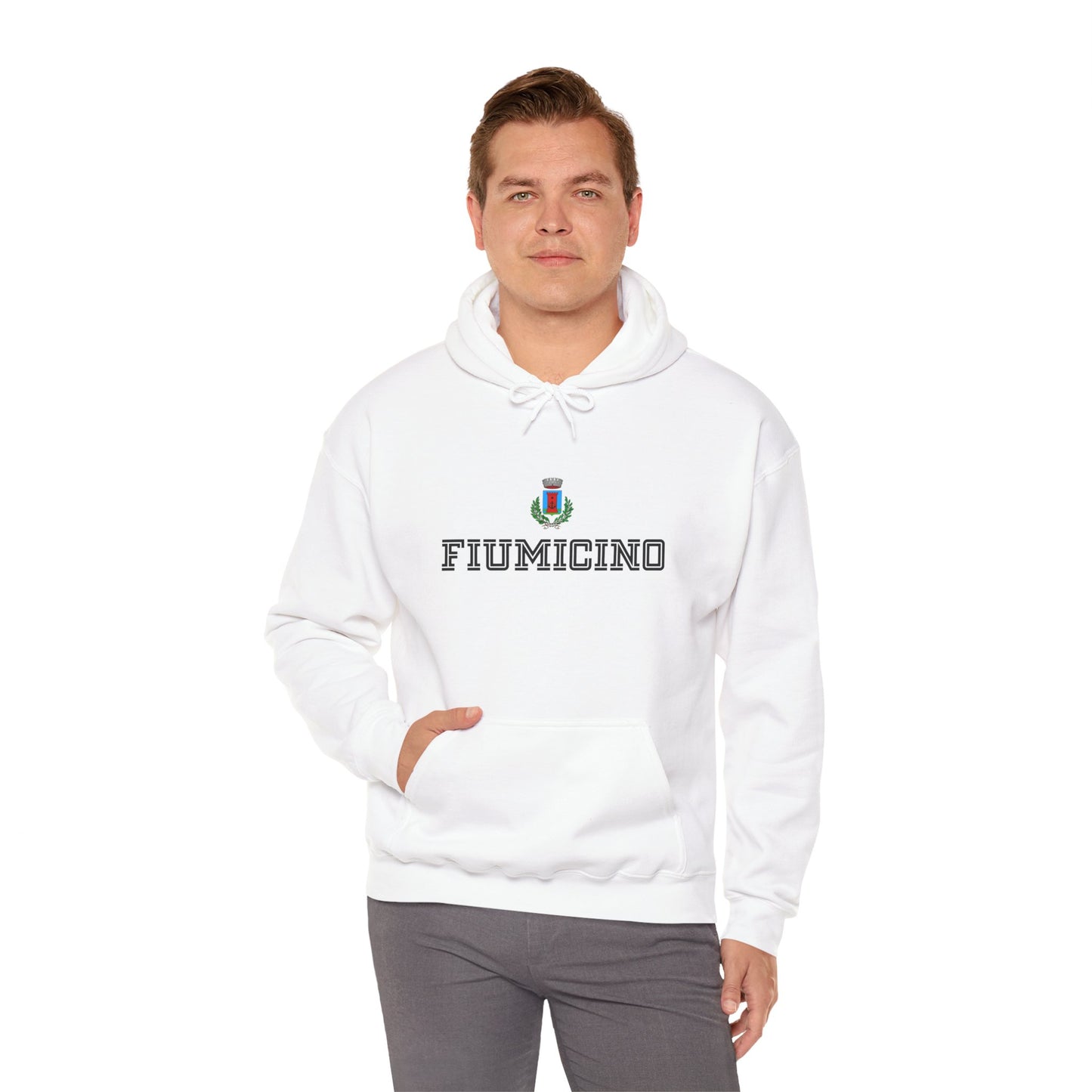 Fiumicino Logo Unisex Heavy Blend™ Hooded Sweatshirt - Cozy Casual Wear