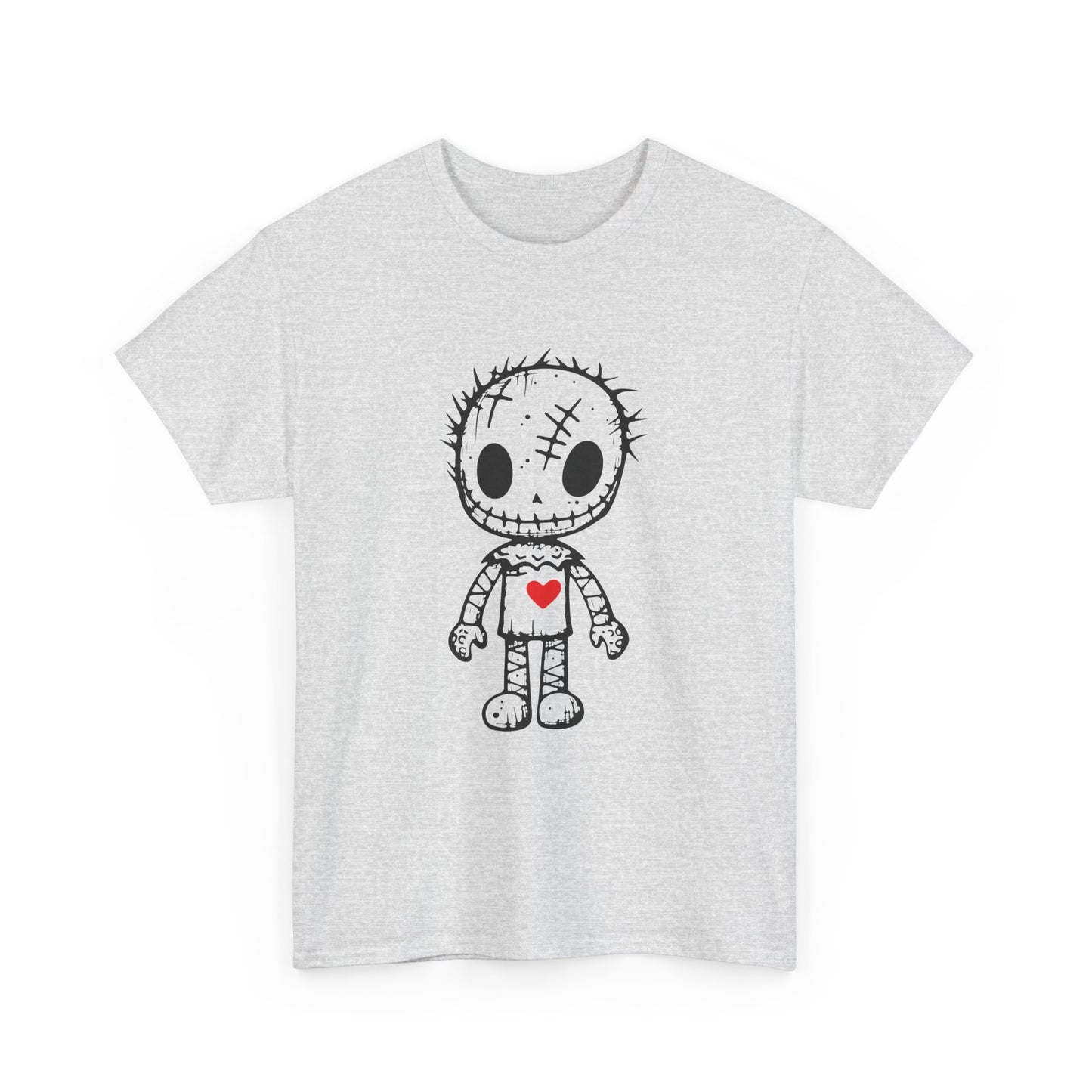 Cute Stitched Heart Unisex Cotton Tee - Perfect for Casual Wear & Gifts