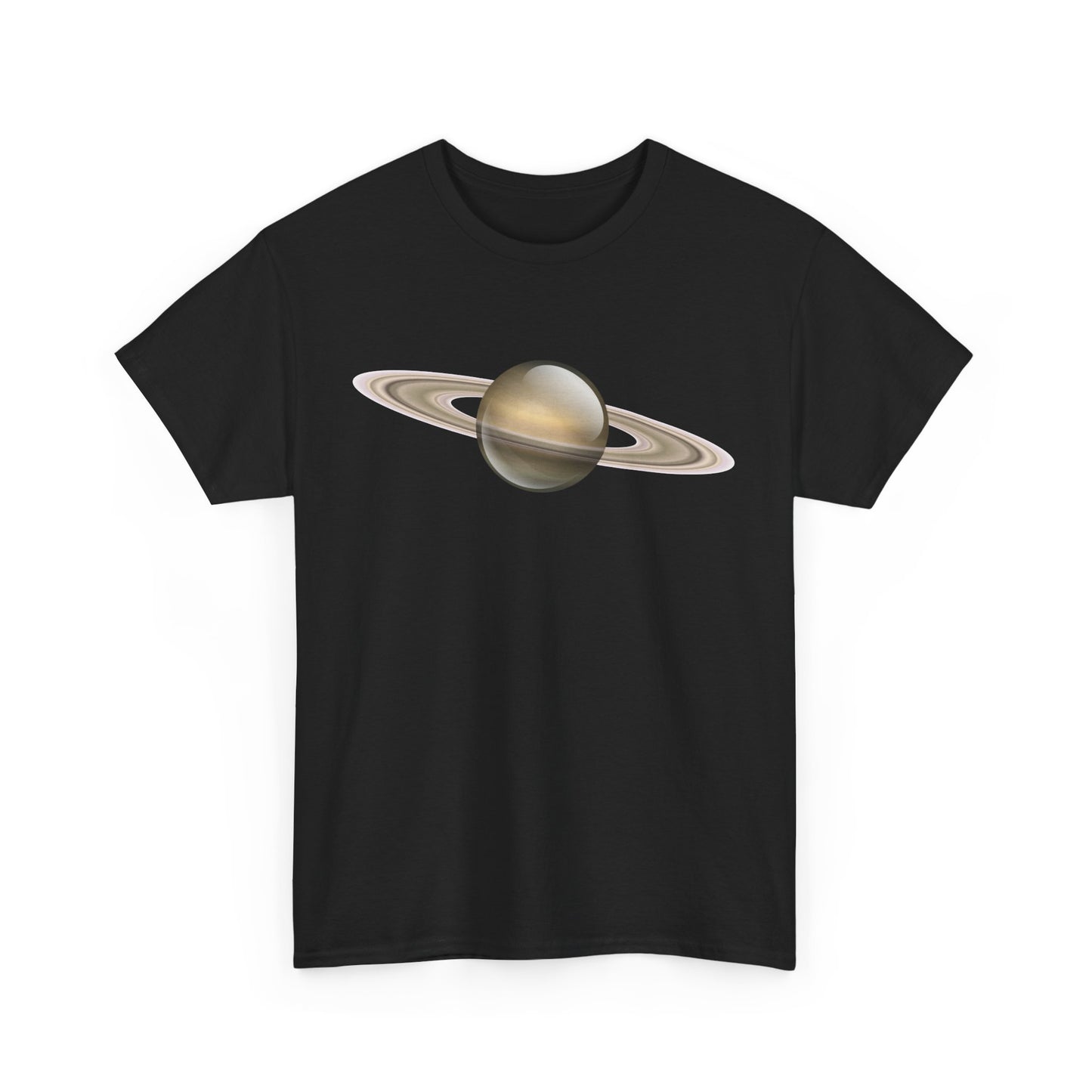 Astronomy Lover's Unisex Heavy Cotton Tee - Saturn Graphic T-Shirt