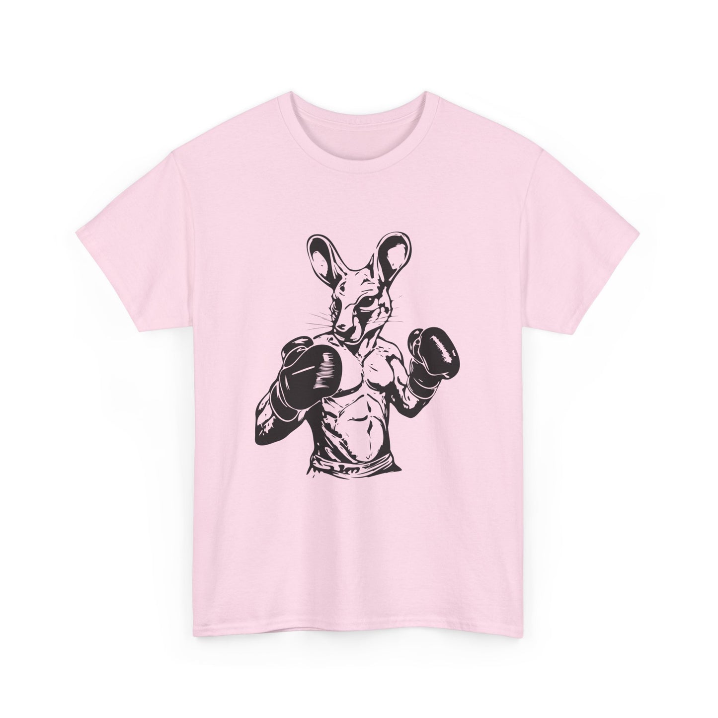 Boxing Kangaroo Unisex Heavy Cotton Tee - Sporty Graphic T-Shirt for Fitness Enthusiasts