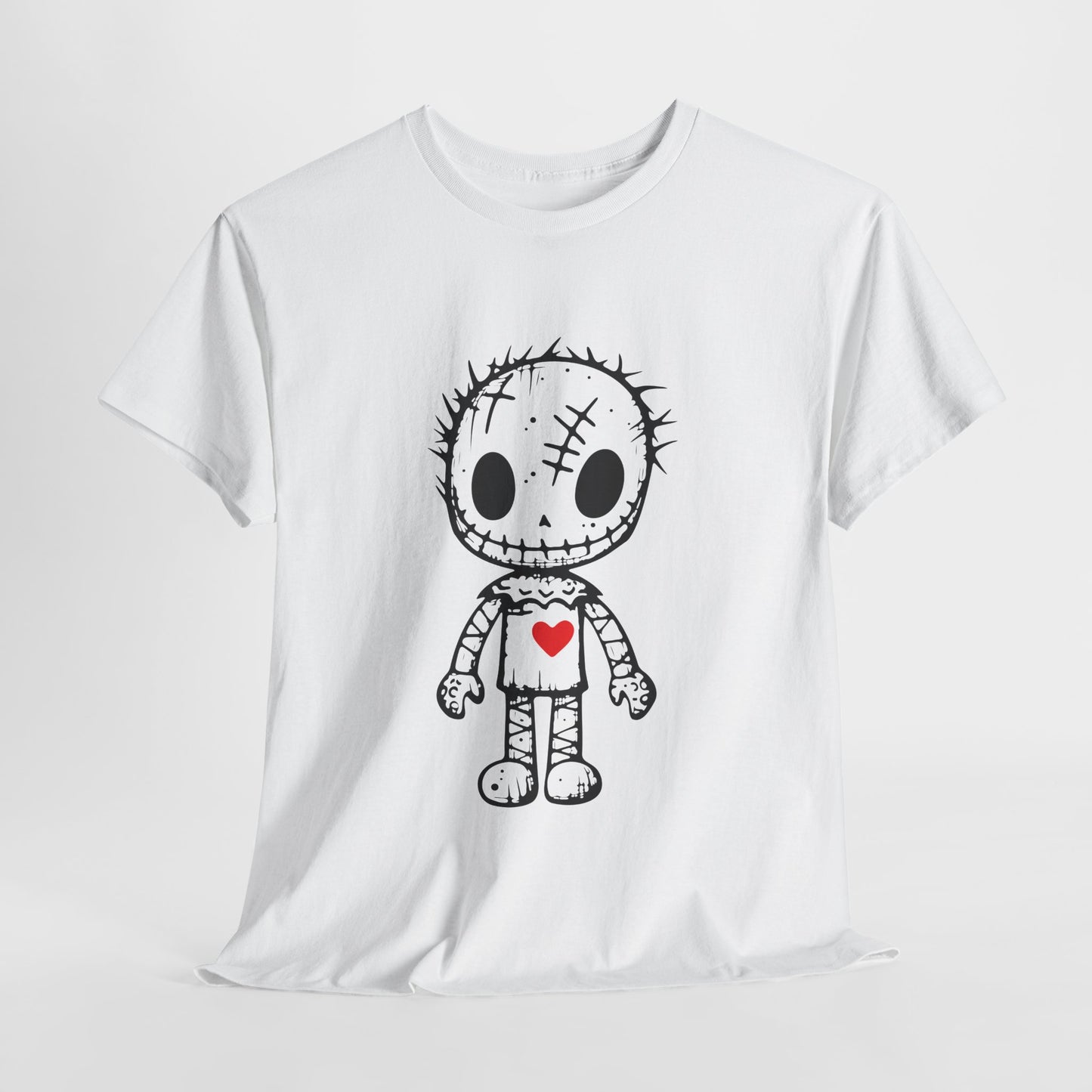 Cute Stitched Heart Unisex Cotton Tee - Perfect for Casual Wear & Gifts