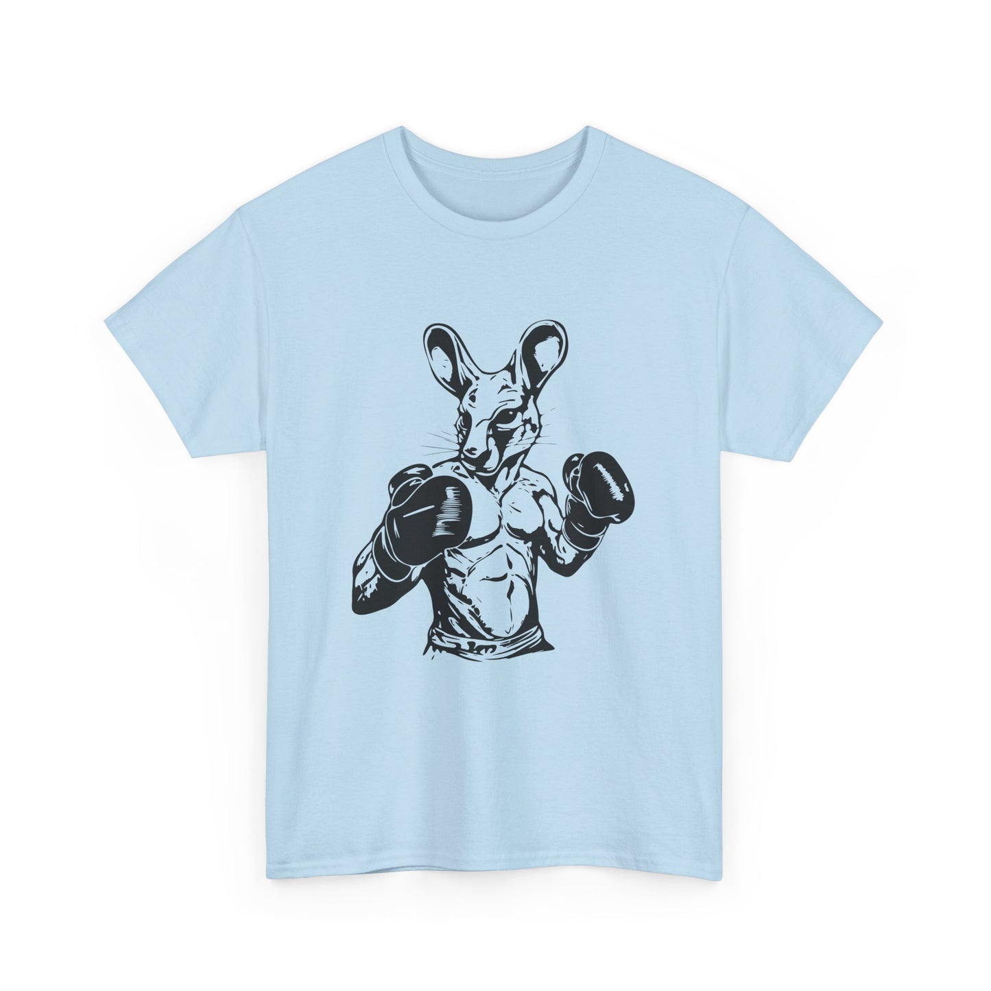 Boxing Kangaroo Unisex Heavy Cotton Tee - Sporty Graphic T-Shirt for Fitness Enthusiasts