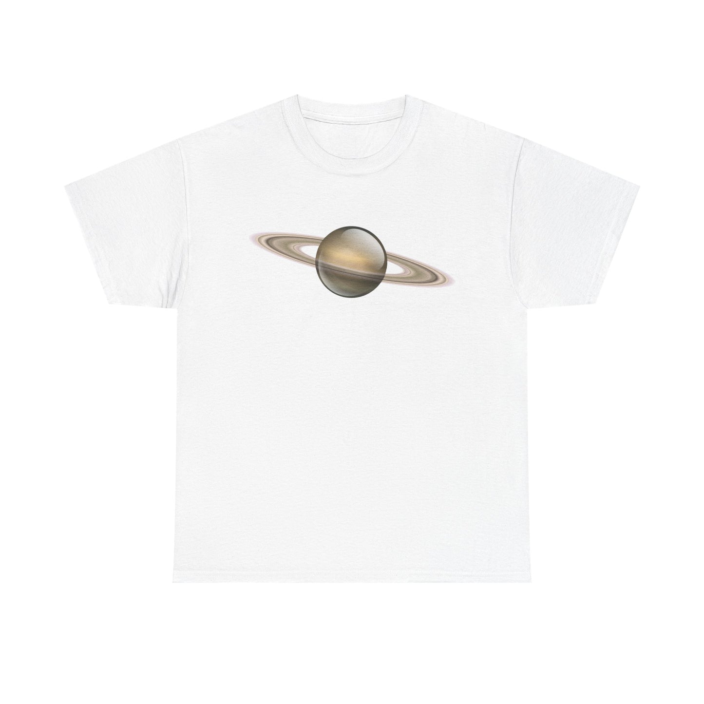 Astronomy Lover's Unisex Heavy Cotton Tee - Saturn Graphic T-Shirt