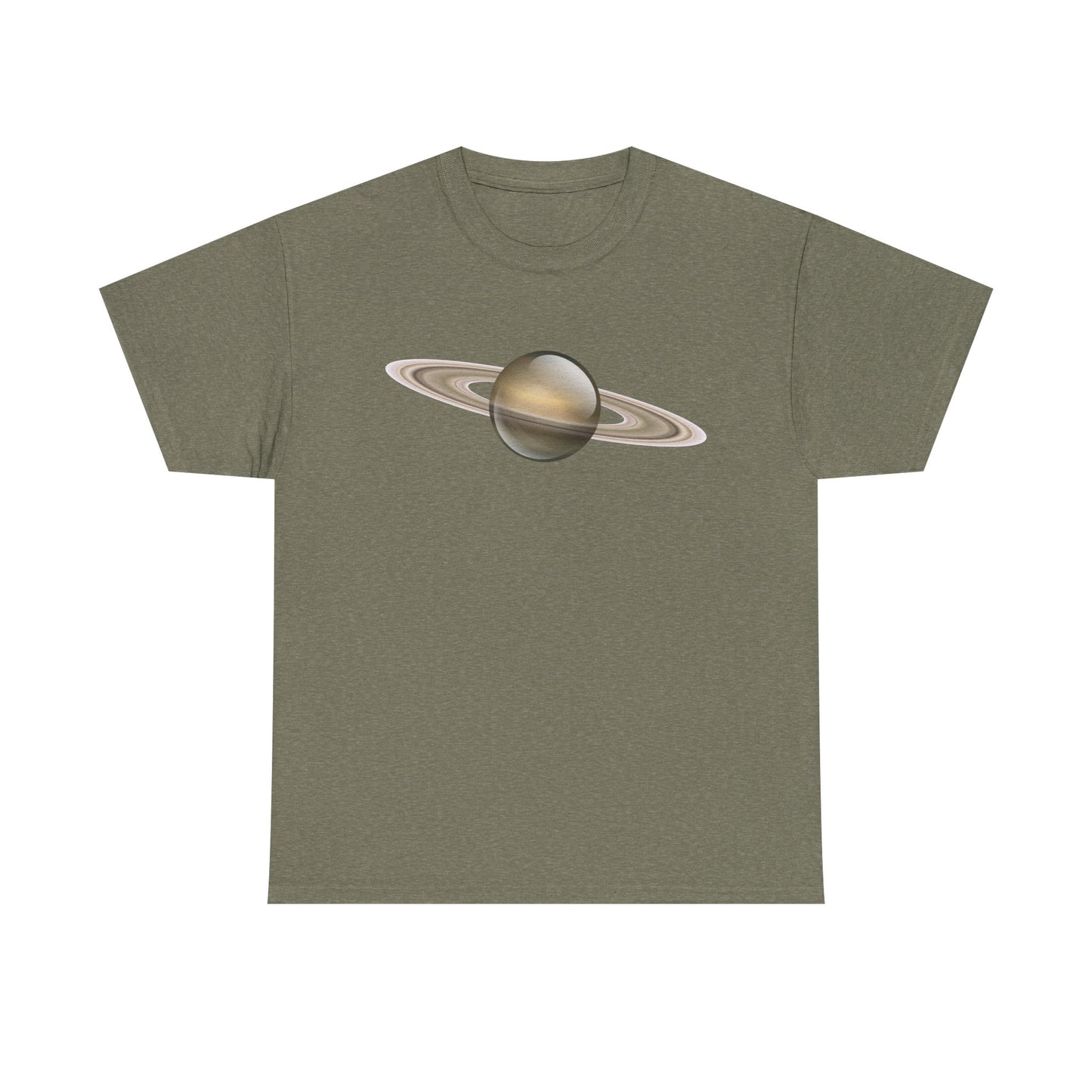 Astronomy Lover's Unisex Heavy Cotton Tee - Saturn Graphic T-Shirt