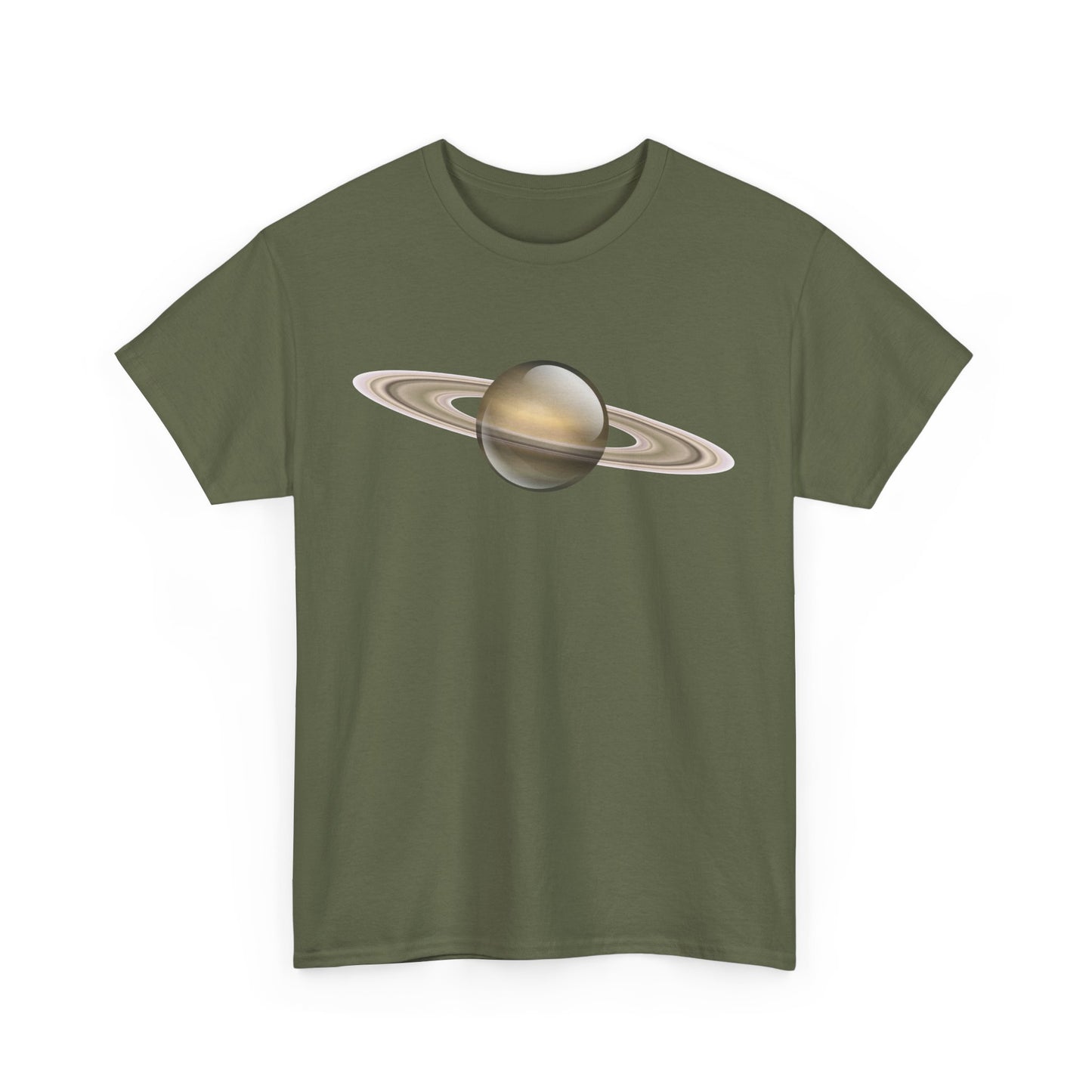 Astronomy Lover's Unisex Heavy Cotton Tee - Saturn Graphic T-Shirt