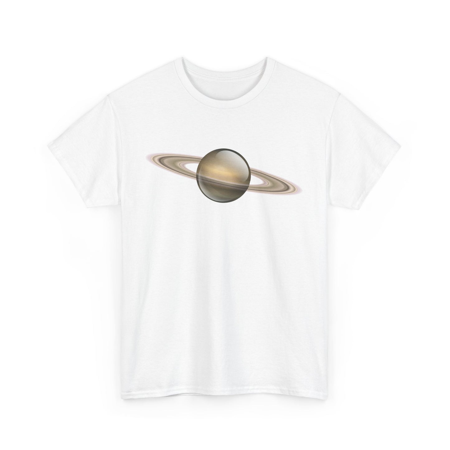 Astronomy Lover's Unisex Heavy Cotton Tee - Saturn Graphic T-Shirt