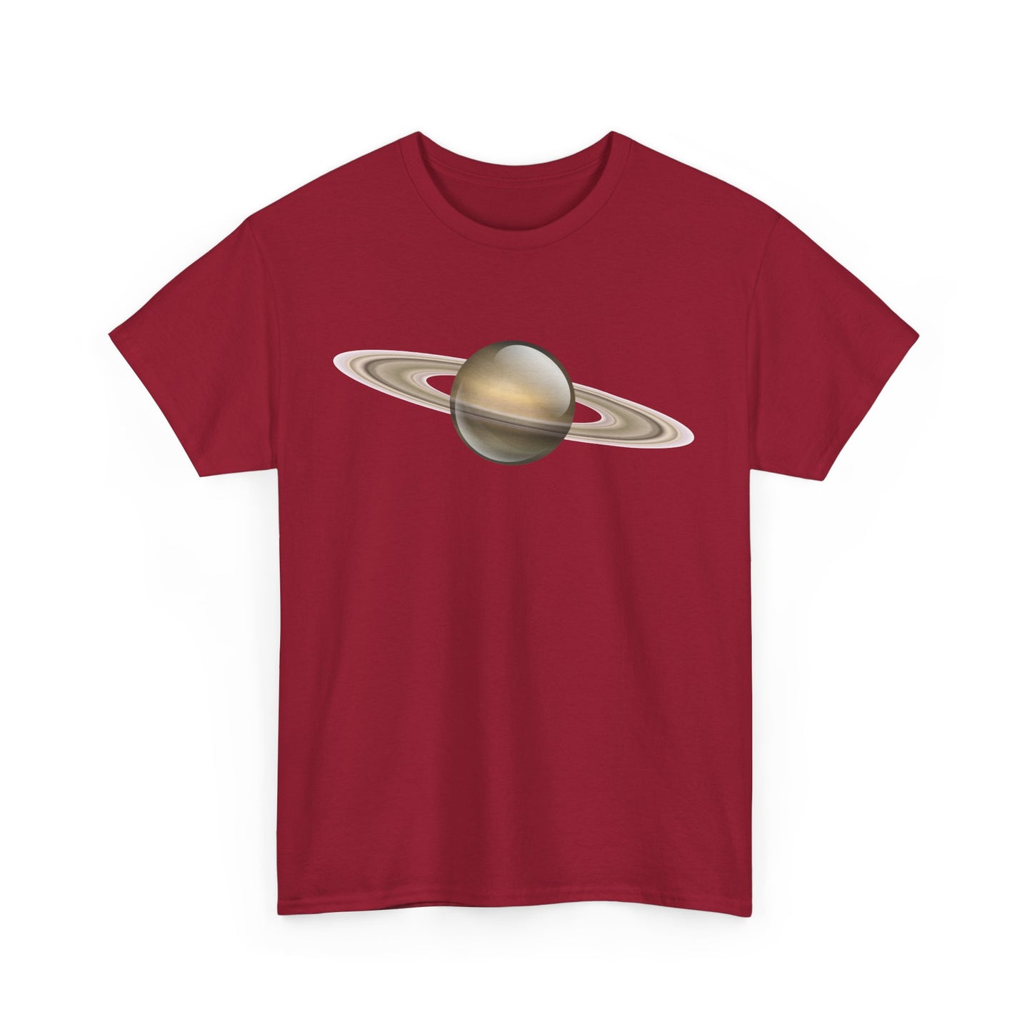 Astronomy Lover's Unisex Heavy Cotton Tee - Saturn Graphic T-Shirt