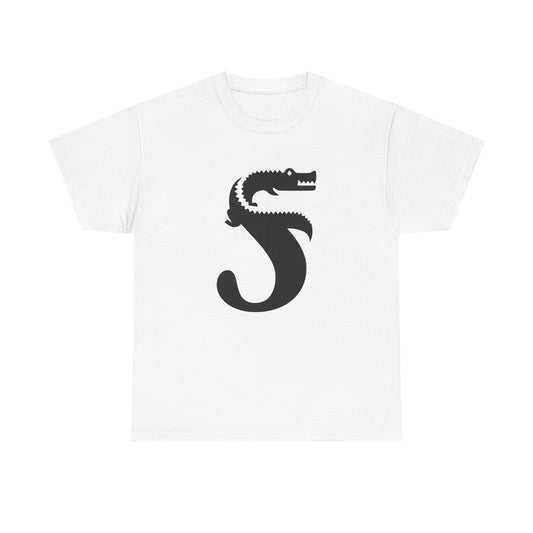 Cool Crocodile Graphic Unisex Heavy Cotton Tee – Trendy Casual Wear