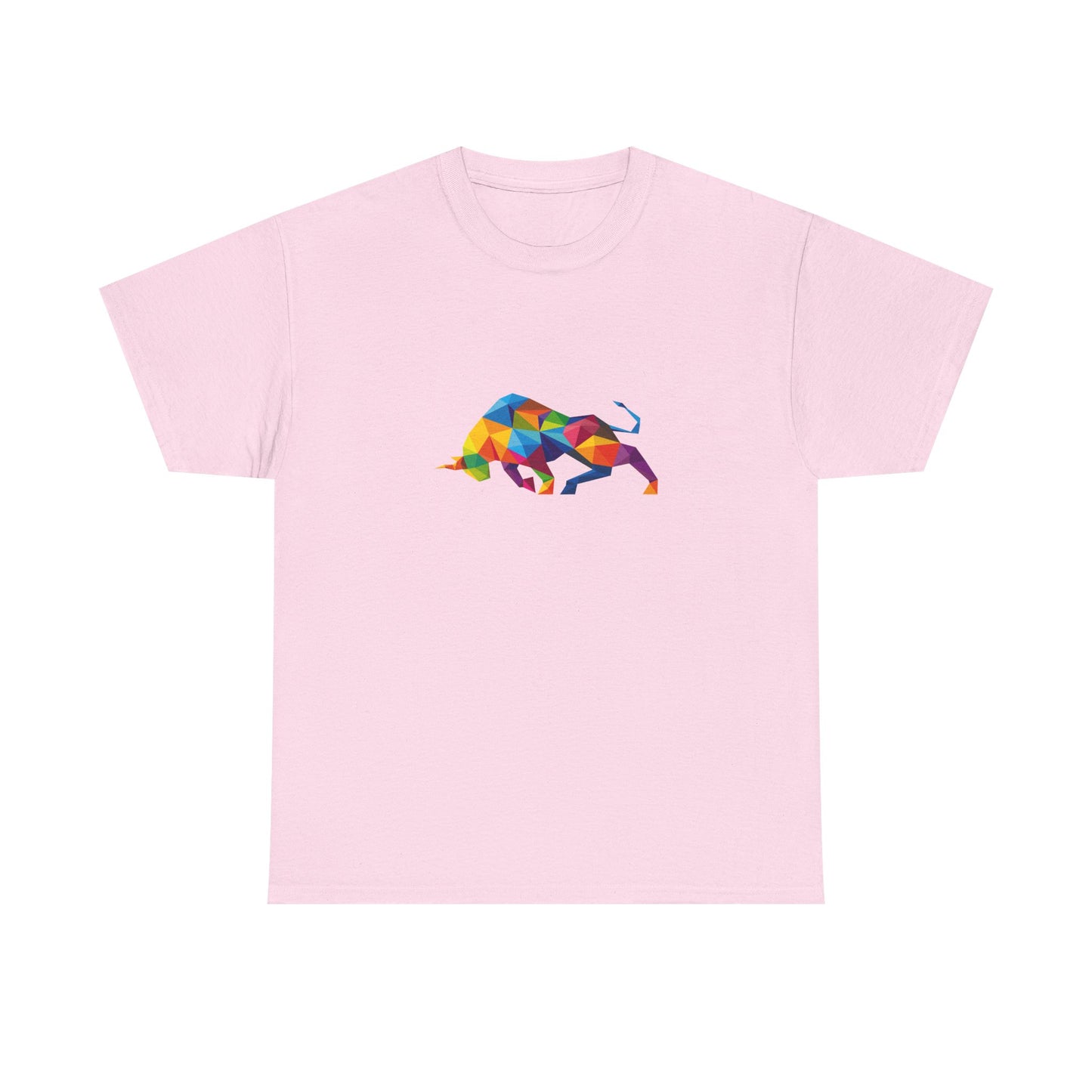 Colorful Geometric Bull Unisex Heavy Cotton Tee