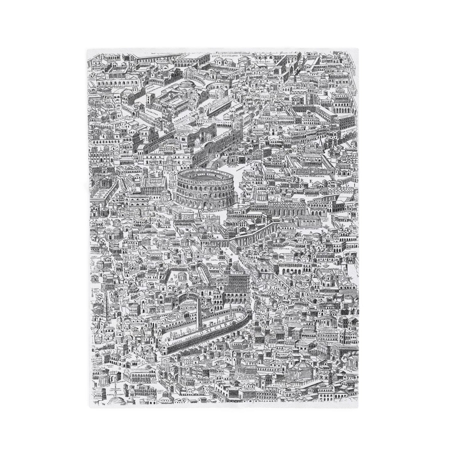 Artistic Velveteen Plush Blanket – Cozy Cityscape Design