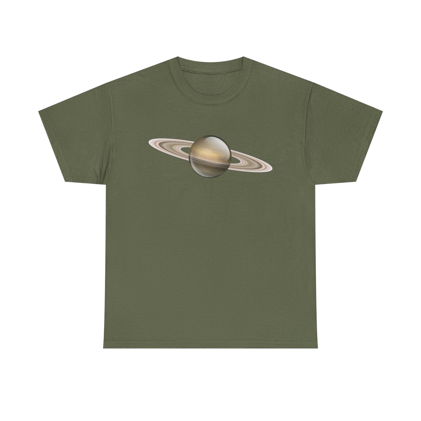 Astronomy Lover's Unisex Heavy Cotton Tee - Saturn Graphic T-Shirt