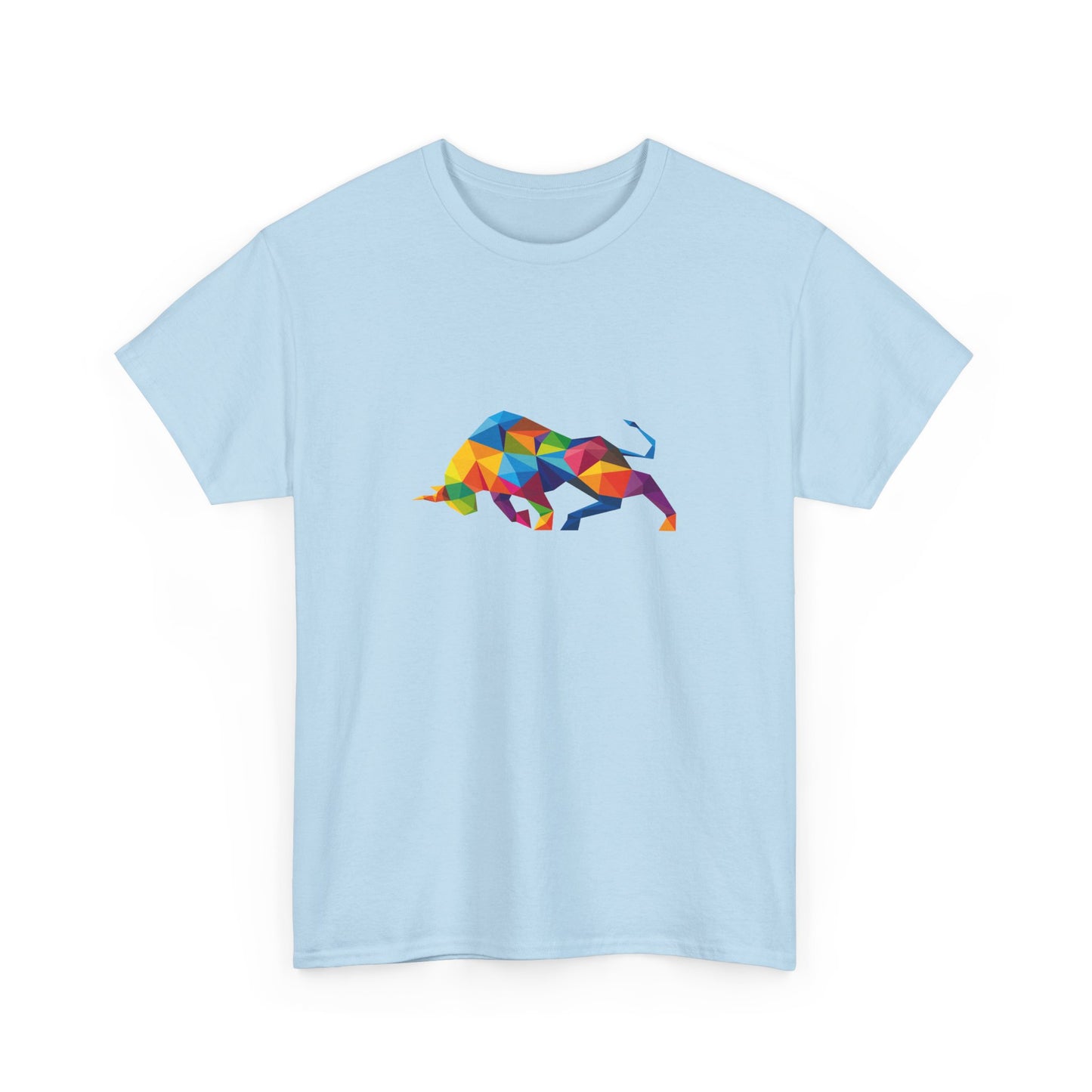 Colorful Geometric Bull Unisex Heavy Cotton Tee