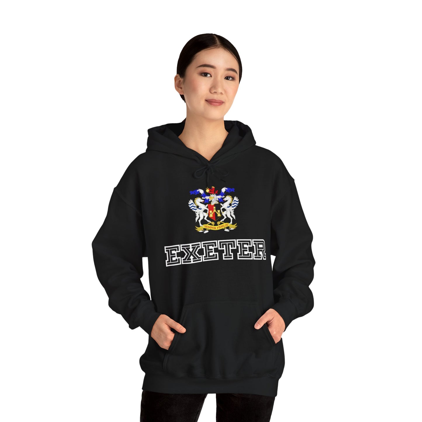 Exeter Crest Unisex Heavy Blend Hooded Sweatshirt