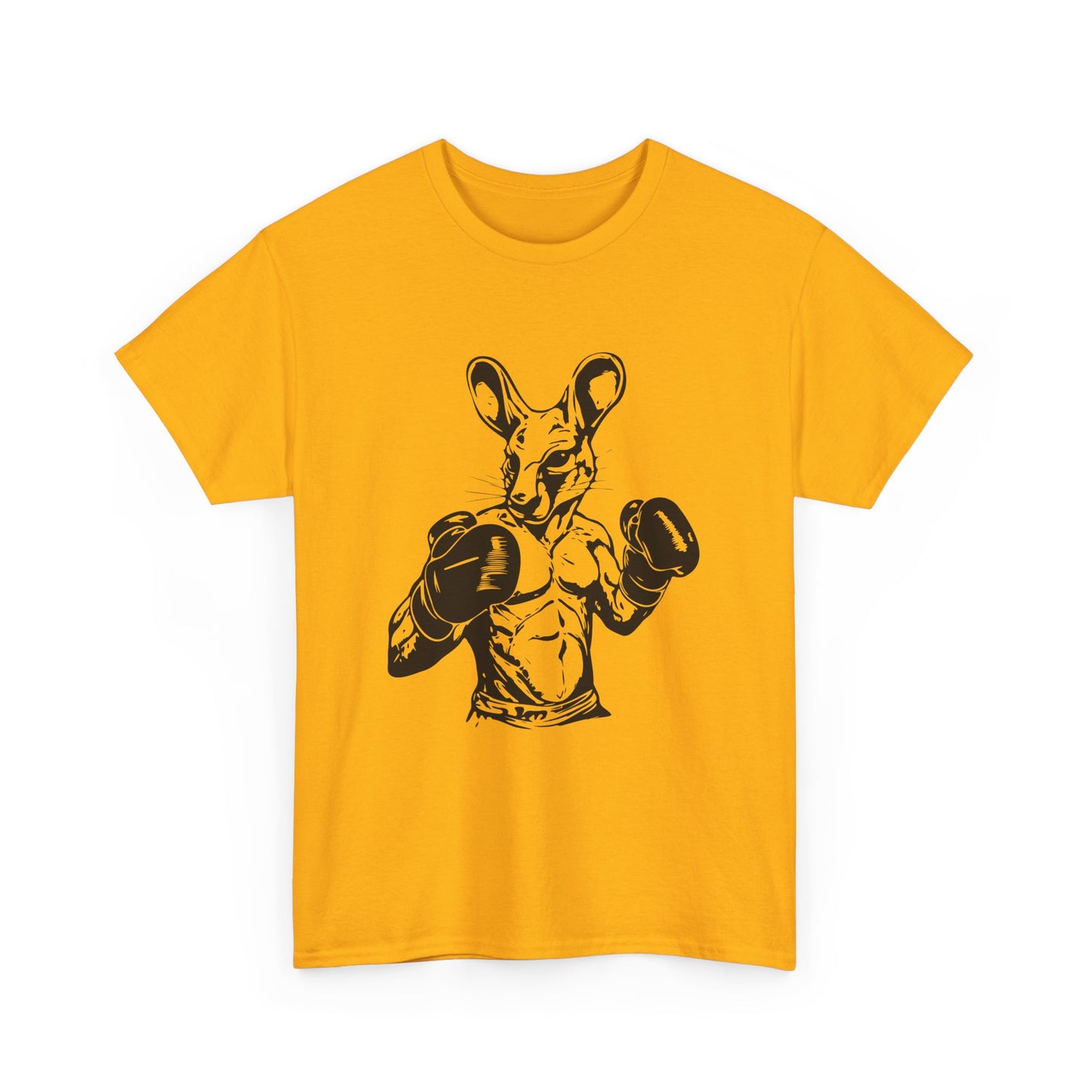 Boxing Kangaroo Unisex Heavy Cotton Tee - Sporty Graphic T-Shirt for Fitness Enthusiasts