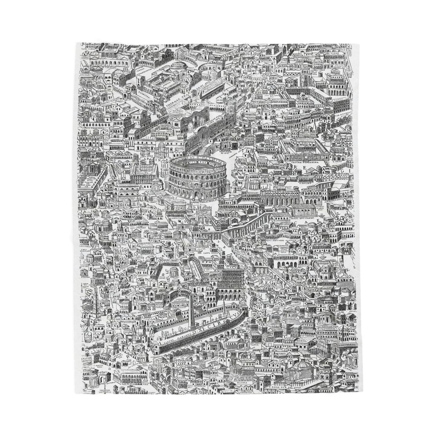 Artistic Velveteen Plush Blanket – Cozy Cityscape Design