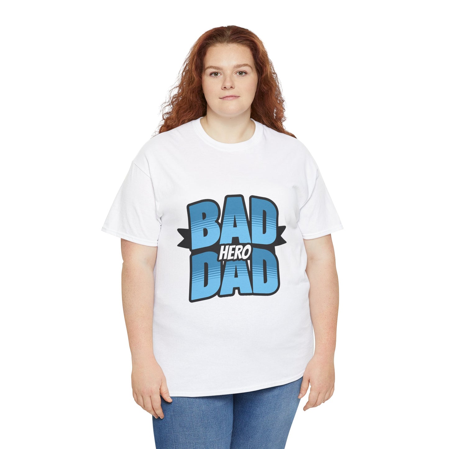 Bad Hero Dad Unisex Heavy Cotton Tee - Perfect Gift for Father's Day