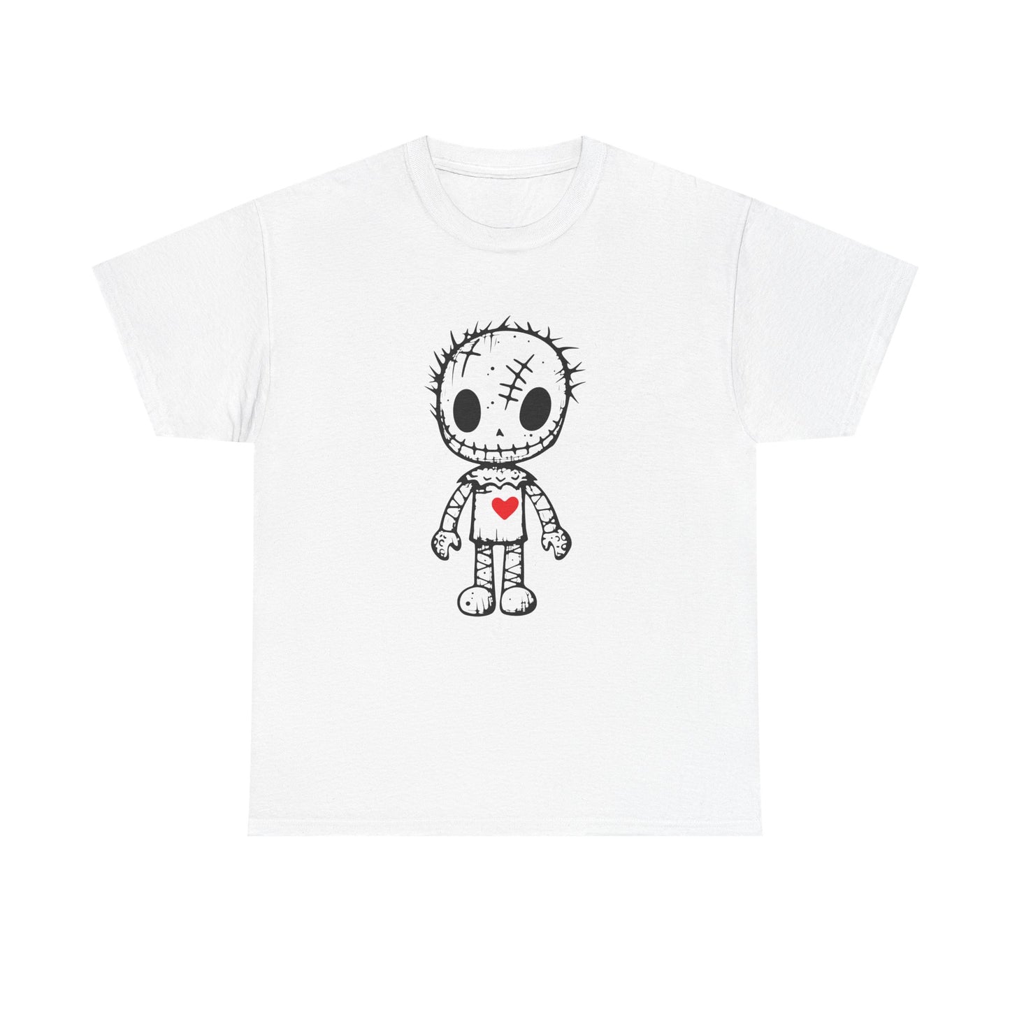 Cute Stitched Heart Unisex Cotton Tee - Perfect for Casual Wear & Gifts